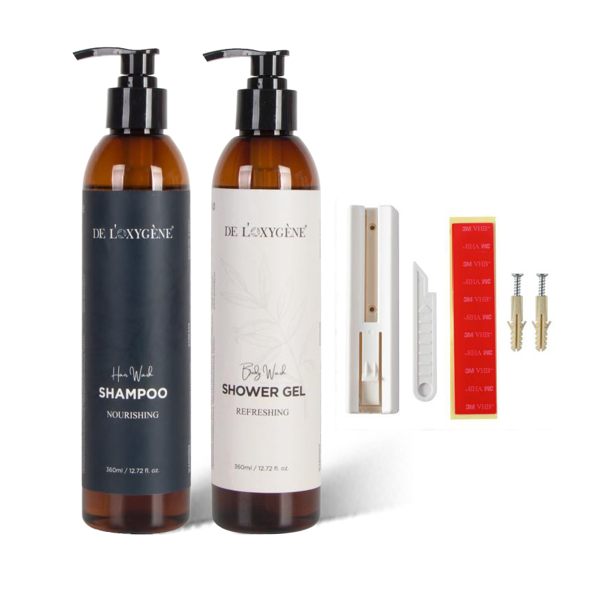 Customized Shampoo Holder Bracket Bathroom Square Bottle Shampoo Holder for Hotel