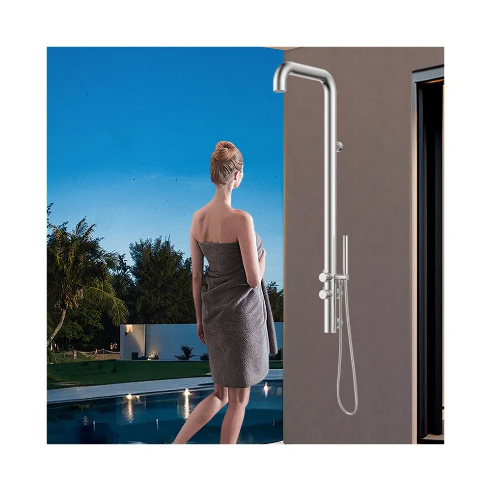Premium Wall Mounted Outdoor Stainless Steel Rainfall Shower