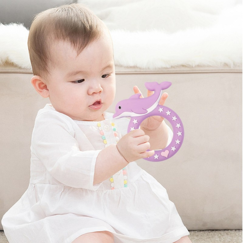 Baby Chewing Bracelet Teething Toy Silicone Teether Sensory Newborn Chew Toys