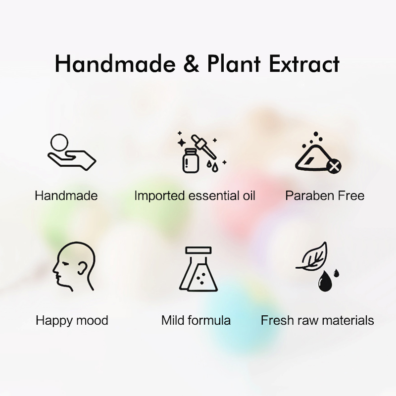 Hot-Selling All Natural Organic Ingredient Bubble Vegan Colorful Balls SPA Handmade Bath Bombs