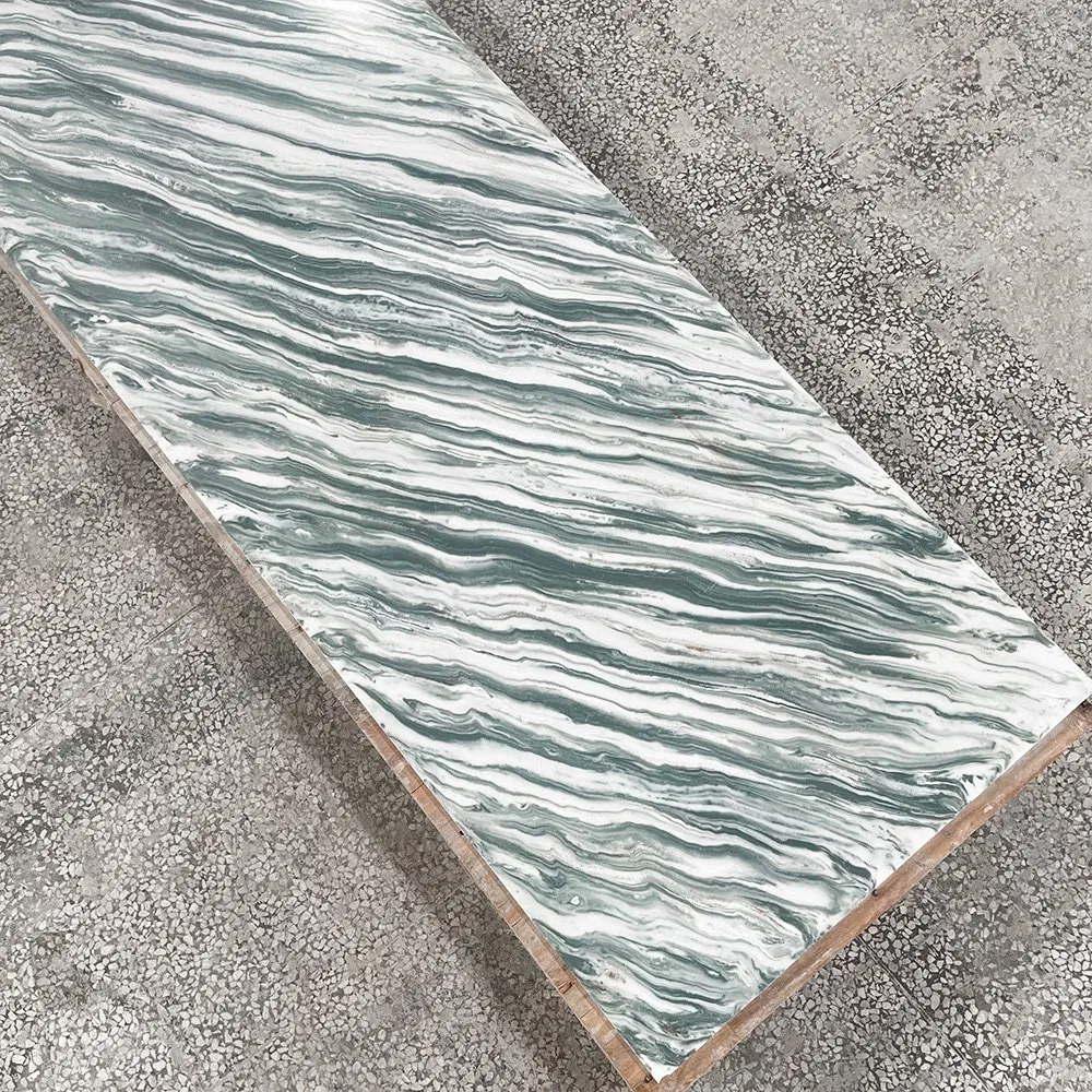 Premium Customizable Green Artificial Stone Slabs for Ceilings