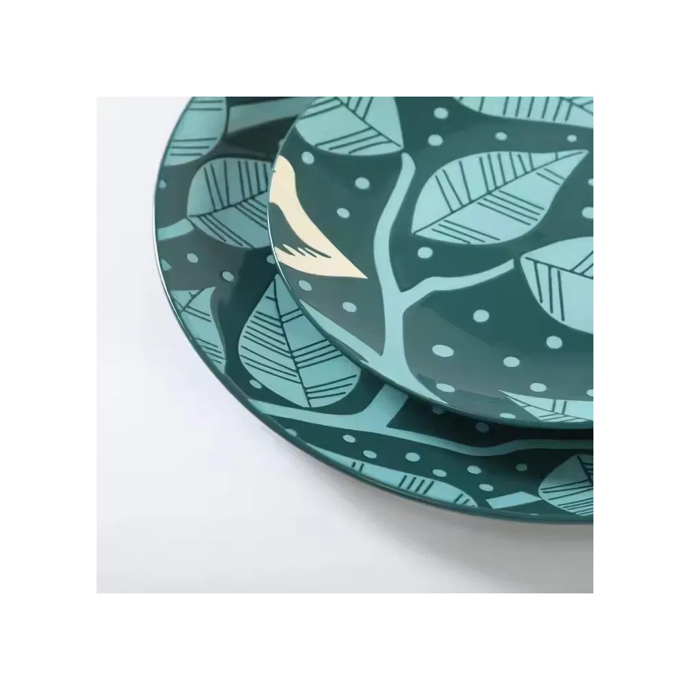 Hot Selling Dinner Set Pad Printing and Color Glaze Stoneware Ceramics Tableware