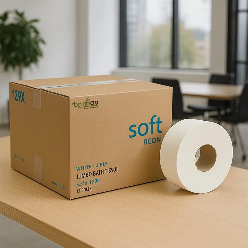 Wholesale Custom Stock Soft Virgin Wood Pulp Bulk Bathroom Jumbo Roll Toilet Paper