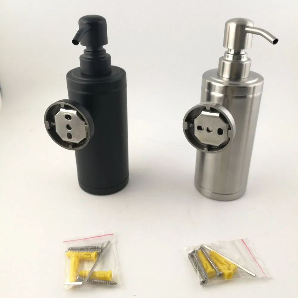 Silver Stainless Steel Shower Gel Bottle Liquid Hand Sanitizer Soap Dispenser