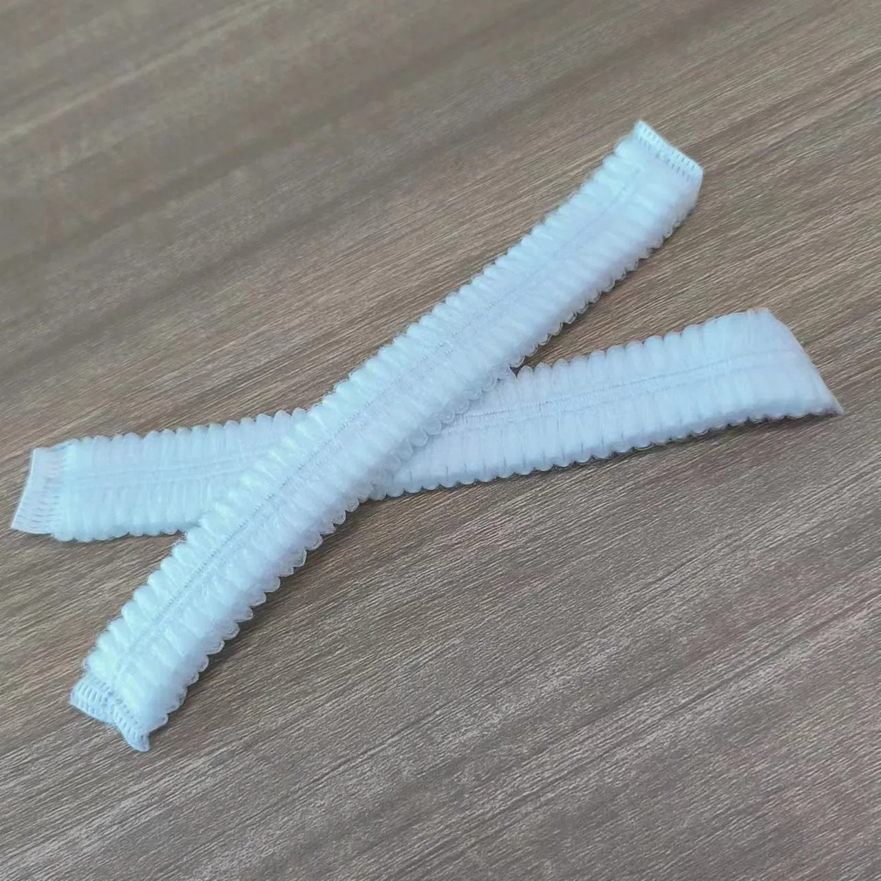 Single or Double Rubber Band Non-Woven Strip Round Caps for Single Use