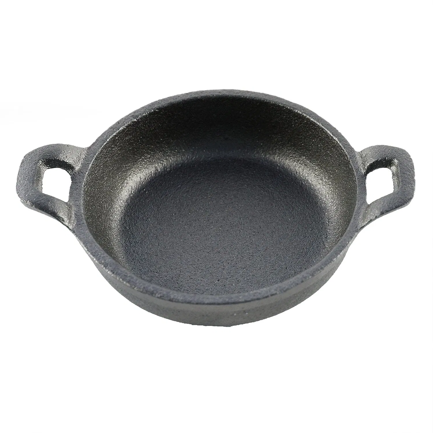 Чугунная сковорода с двумя ручками, предварительно прокаленная