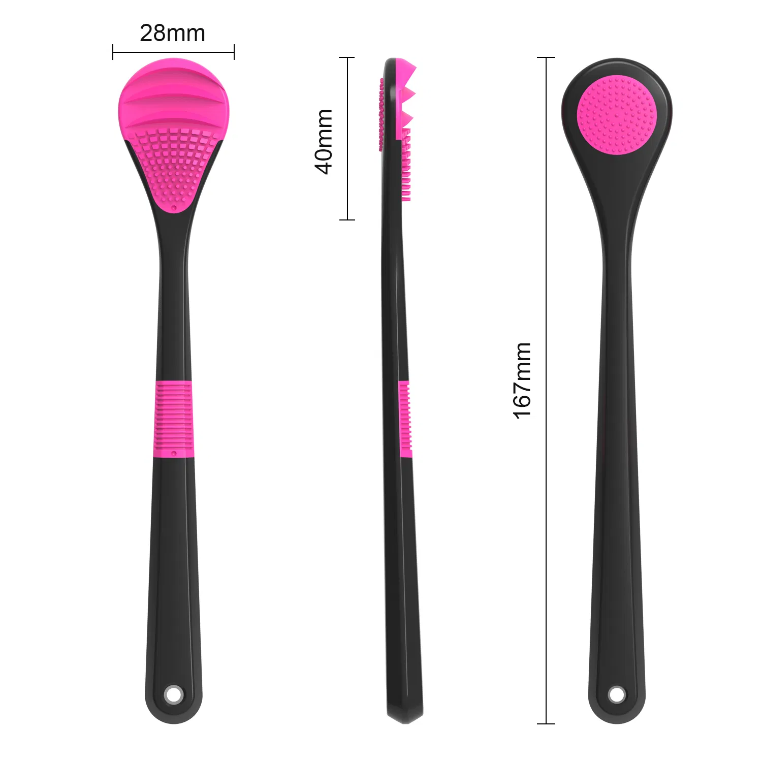 Tongue Scraper Cleaner Brush Massage Helps Fight Bad Breath for Oral Care