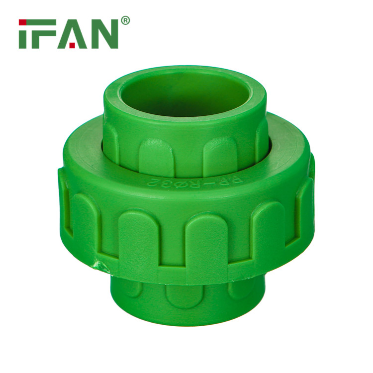 Ifan En 15874 China Manufacturer PPR Pipe Plastic Union 20mm 25mm 32mm Plastic Union PPR Plumbing Fittings