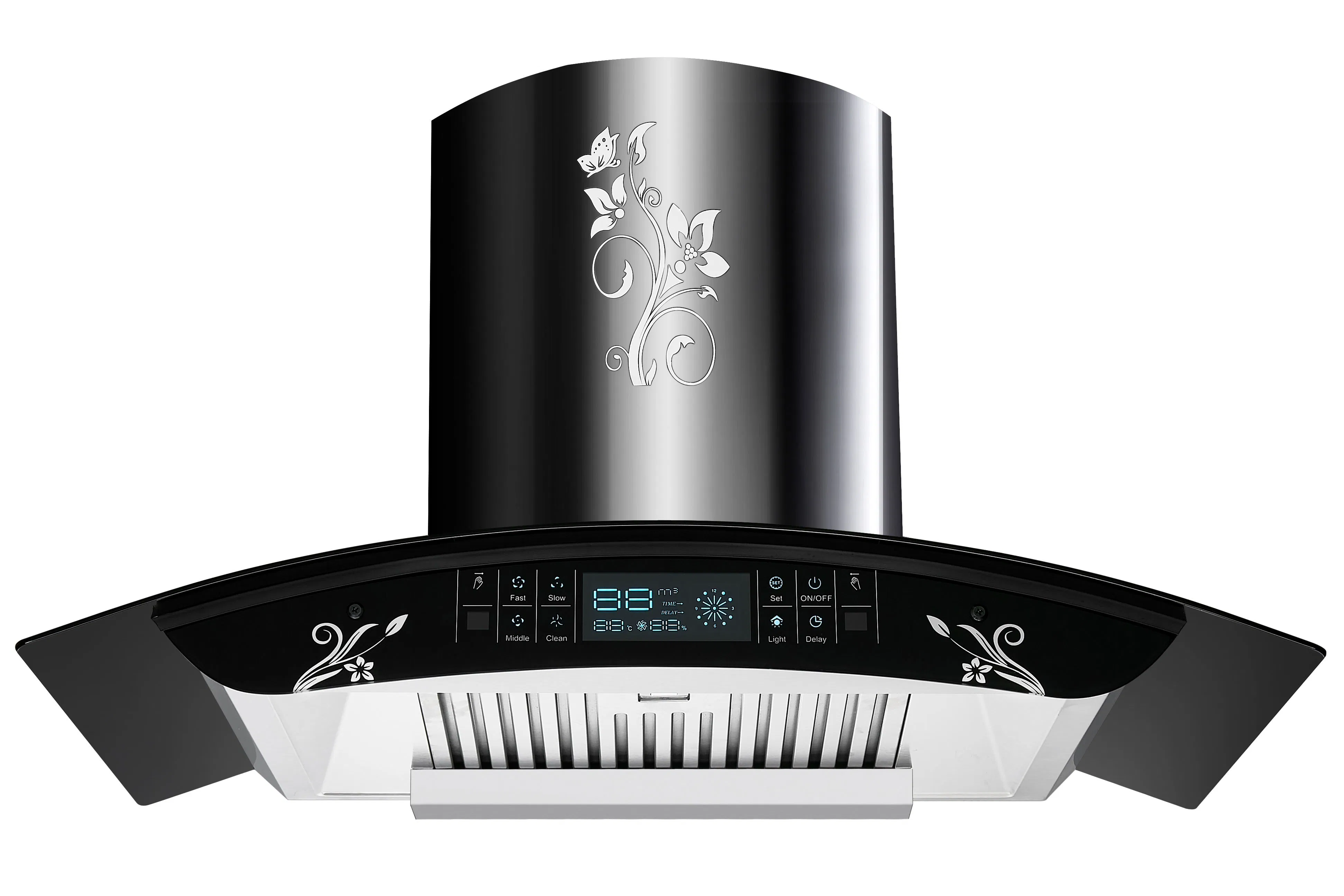 Factory Hot-Selling Classic Design Range Hood with Reliable Button Control, Offering Strong Ventilation and Durable Performance