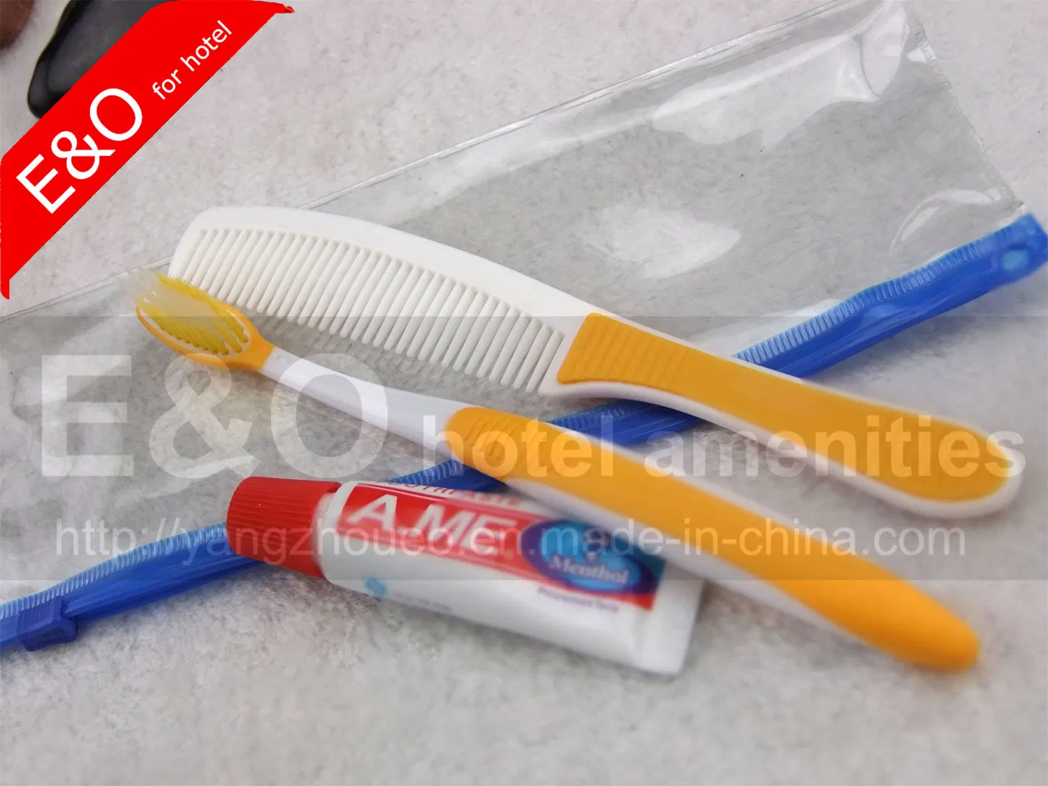 Zipper PVC Cosmetic Bag Pouch for Hotel Washroom