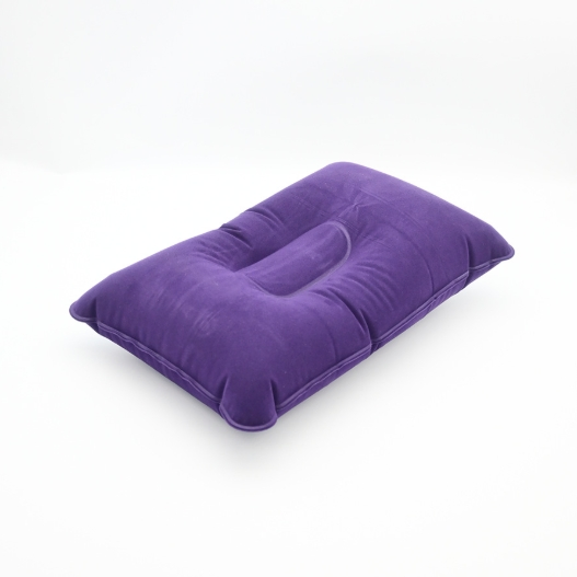 Large-Sized Thickened Flocked Square Inflatable Pillow for Outdoor Use Suitable for Camping