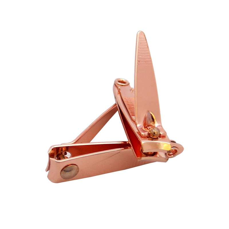 Beauty Instrument Mini Shape Rose Golden Easy to Take with File Nail Clippers (602JRG)
