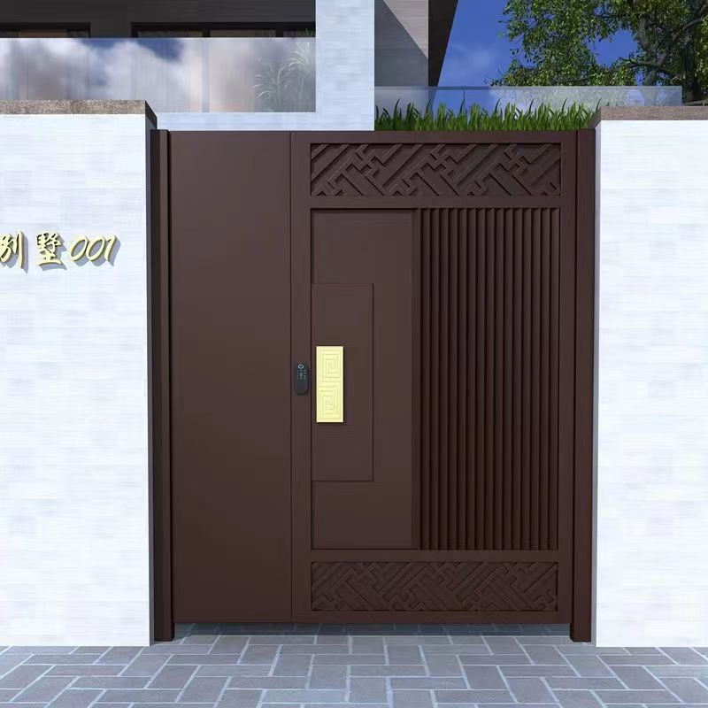 Metal Window Aluminum Alloy Door for Self-Built House, Electrically Operated Double Opening