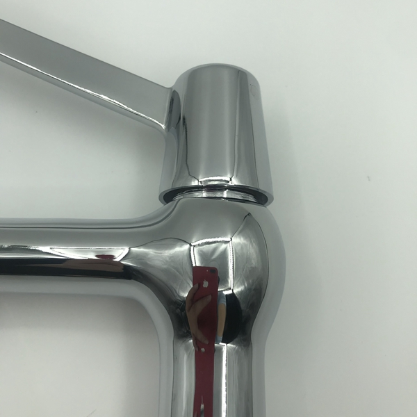Chrome Finish Medical Elbow Basin Mixer Tap Long Lever Handle Hot Cold Hospital Faucet