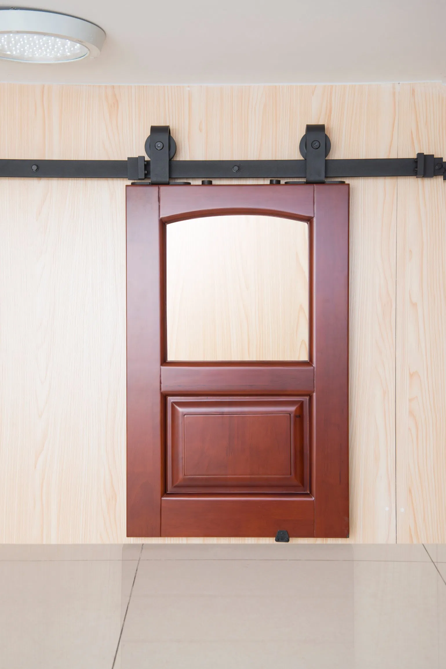 Bent Strap Top Mounted Steel Sliding Barn Door Hardware Kit
