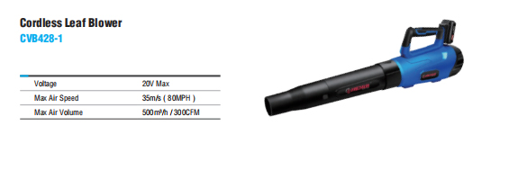 20V Li-ion Battery Leaf Blowers 62m/S Cordless Garden Blower for Snow Blowing & Cleaning