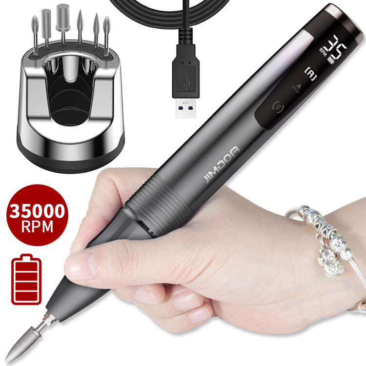 Cordless Rechargeable Manicure Nail File Drill Polisher Machine