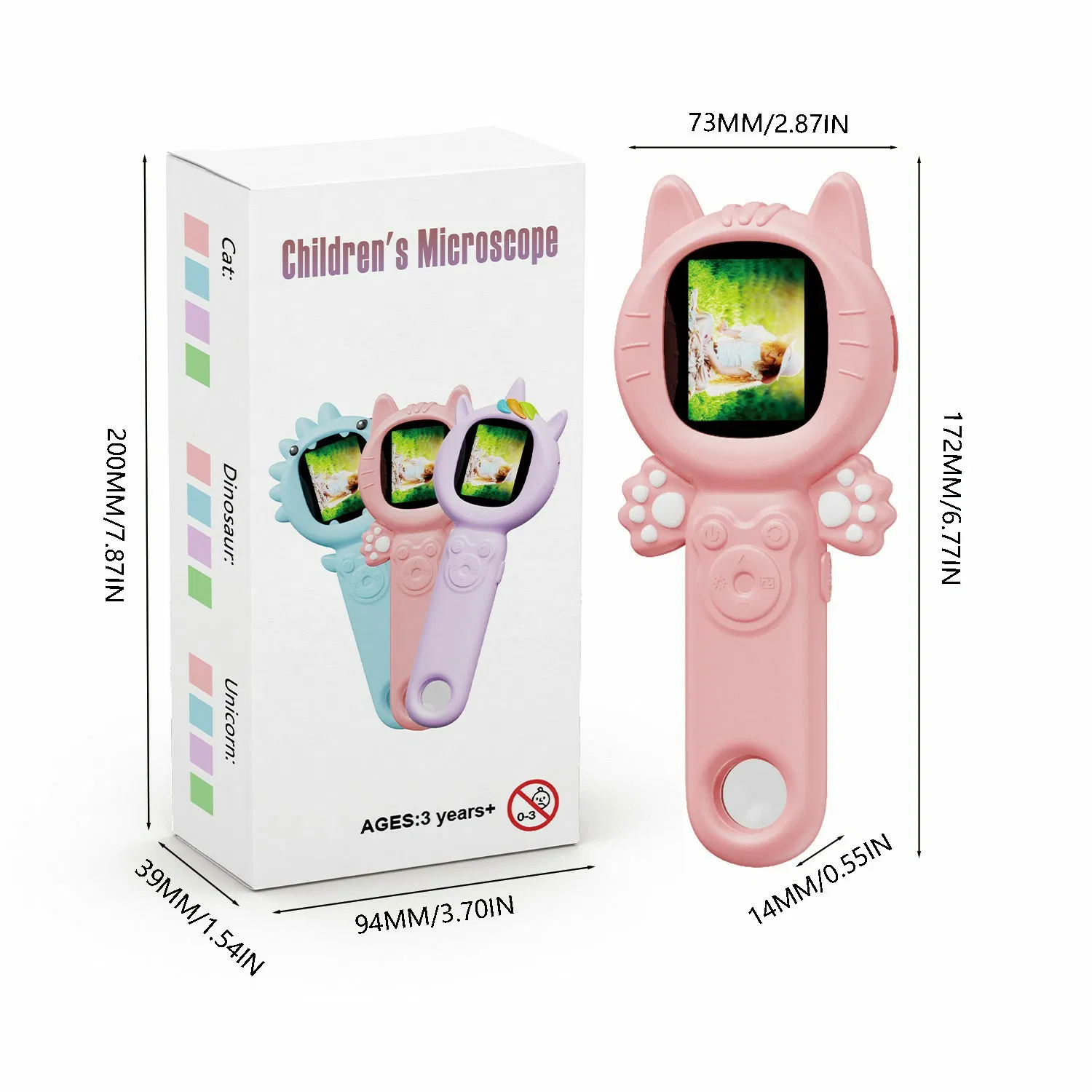 Детская цифровая камера 3-в-1 с микроскопом