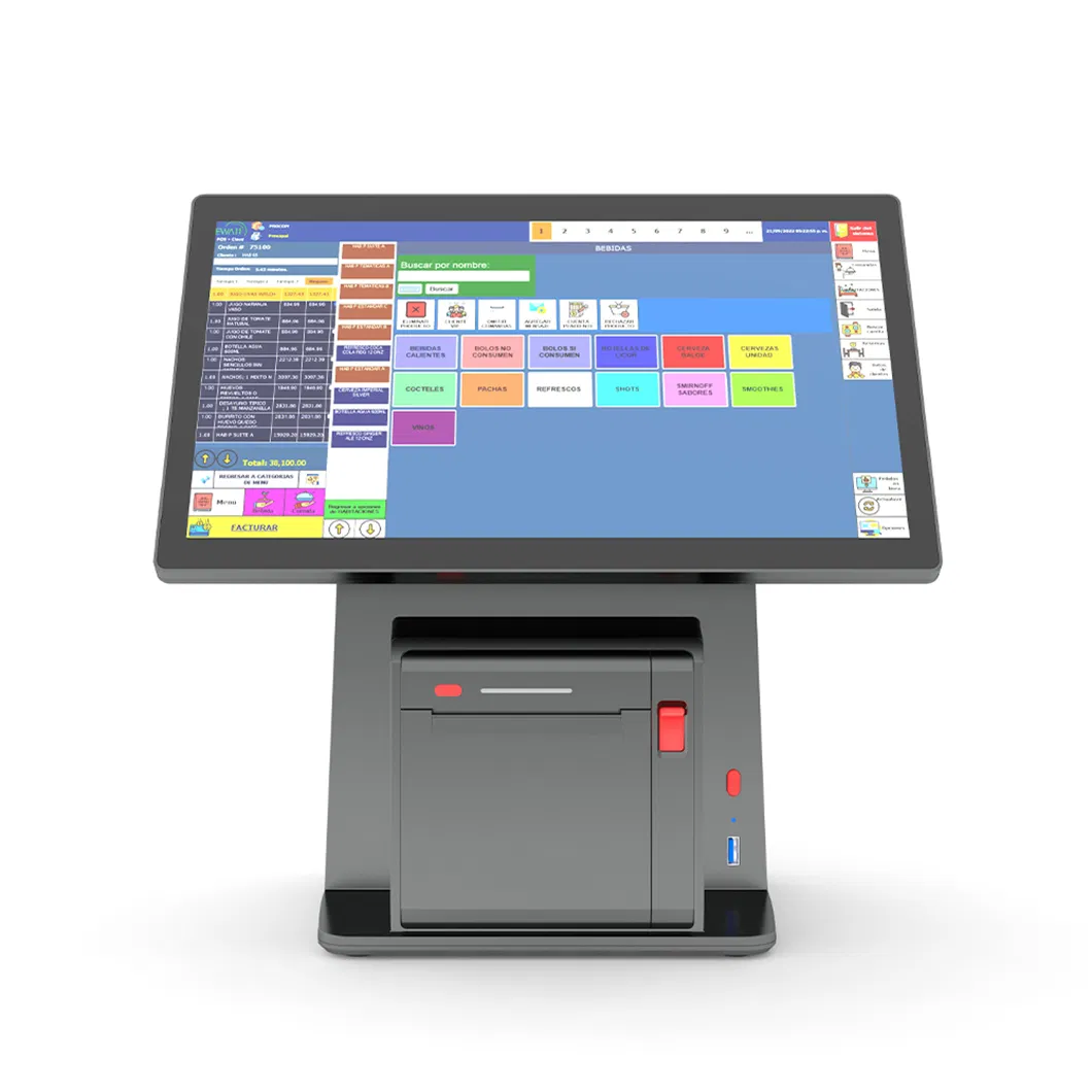 14" Windows POS Terminal D2 Cash Register with Inbuilt 80mm Autocutter Printer