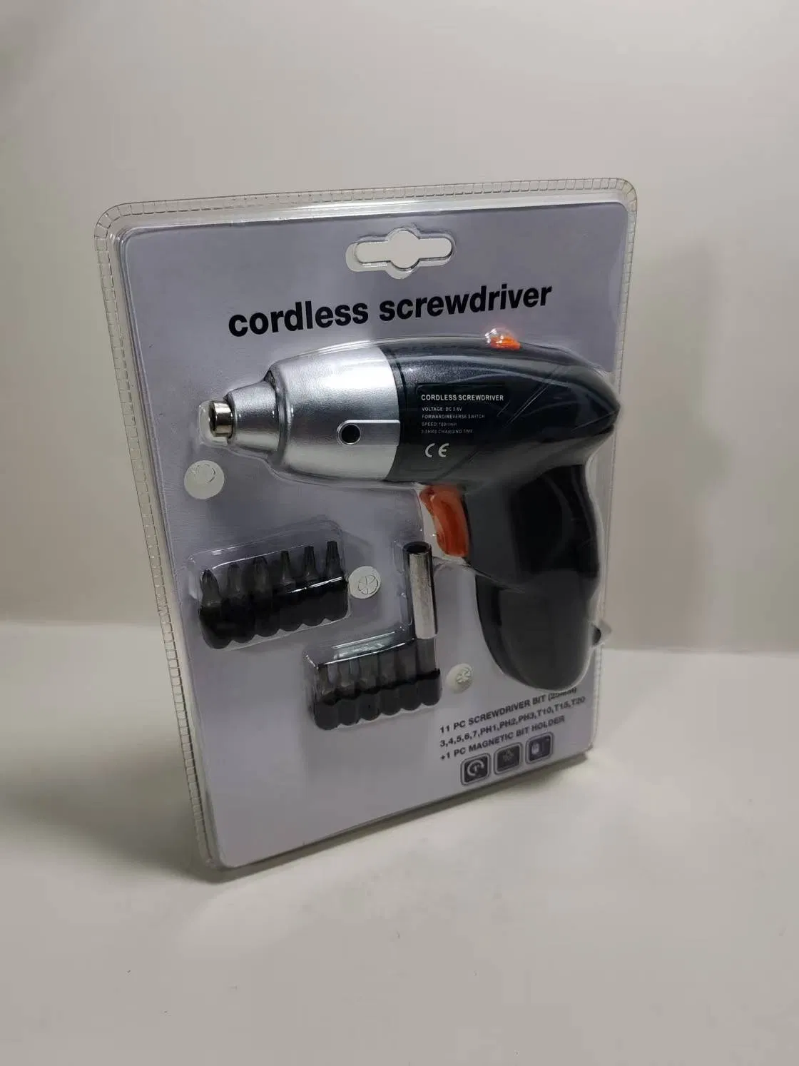 Compact 3.6V Cordless Screwdriver with LED Light for DIY