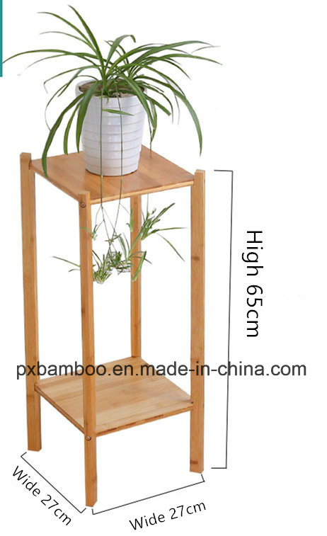 Indoor Bamboo Shelf for Flower Racks and Plant Shelf