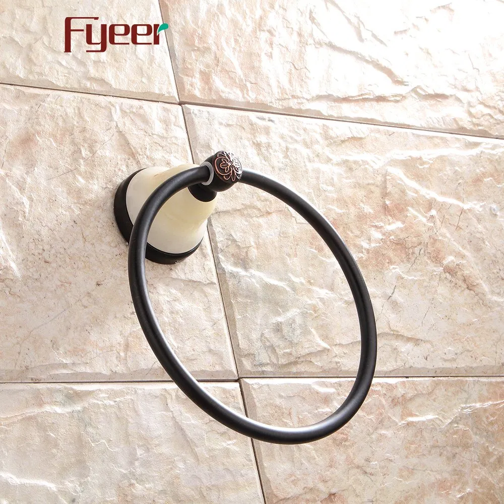 Кольцо для полотенец Fyeer Ceramic Base Black