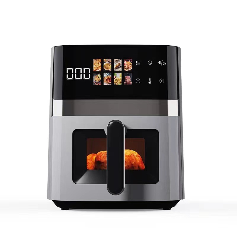 Household Air Fryer Stainless Steel Multifunctional Intelligent 10L Large Capacity Visual Electric Fryer
