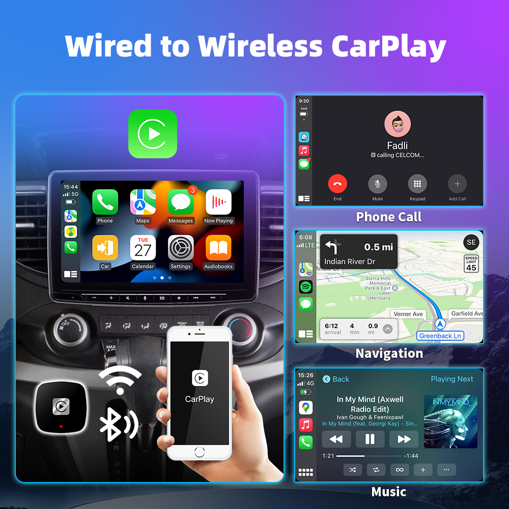 Адаптер беспроводной для Android Auto 5 ГГц Wi-Fi EKIY