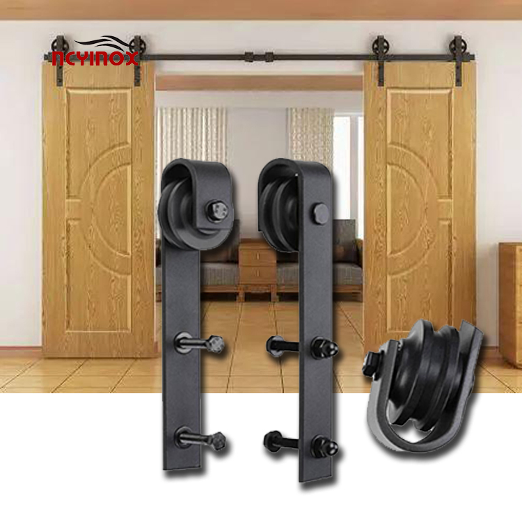 150kg Carbon Steel Black Shower Frameless Sliding Door Systems Folding Glass Door Hardware Accessories for Bathroom