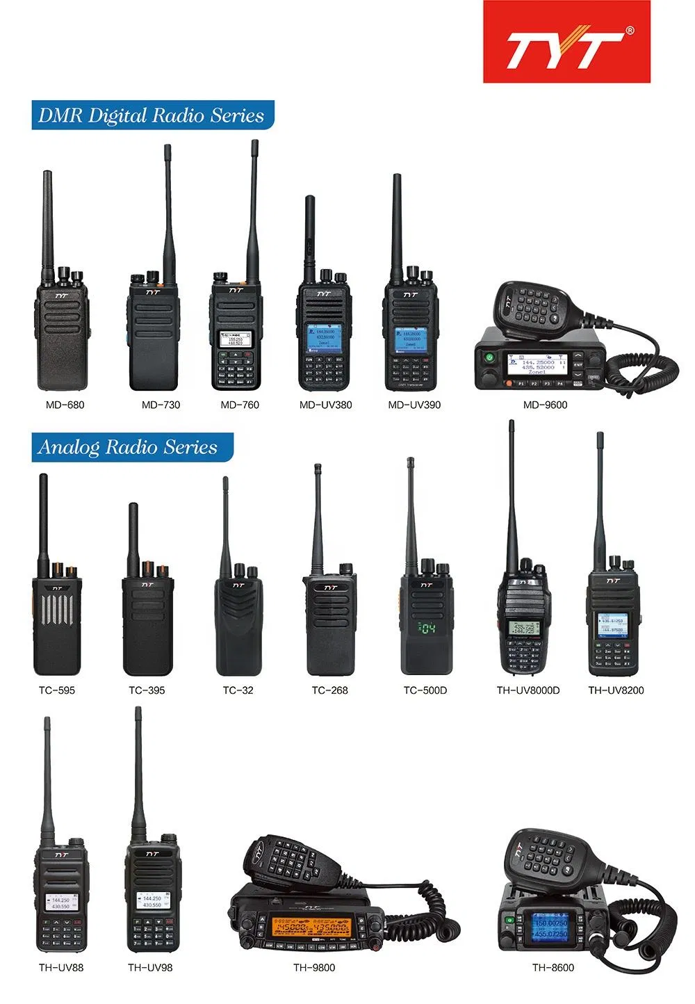 New! 10W Walkie-Talkie Tyt Tc-19 Walky Talky Vox Long Standby Noise Cancelling Portable Talki