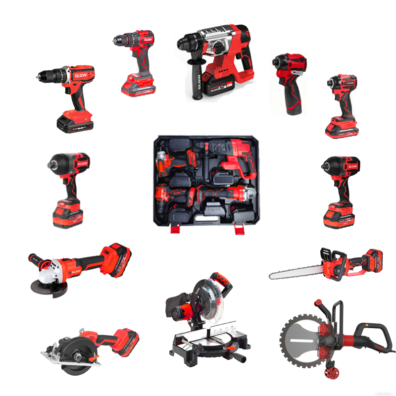 Glgw Cordless Drill Rotary Hammer Angle Grinder 20V Brushless Motor 3 in 1 Super Combo Kit Power Tool