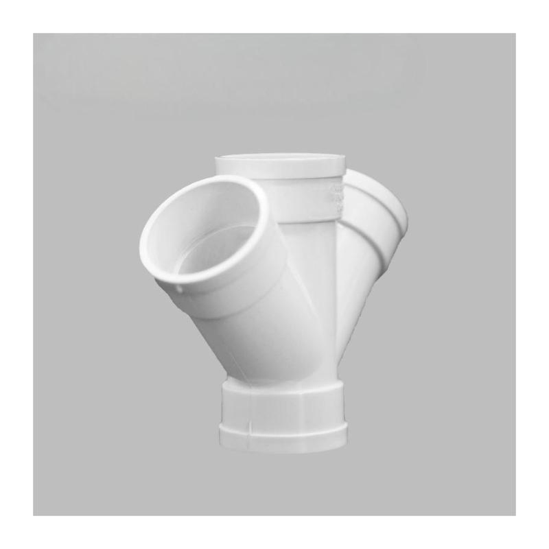 Zhongcai Building Drainage Pipe Fittings Oblique Cross for Plumbing System Plastic Tube