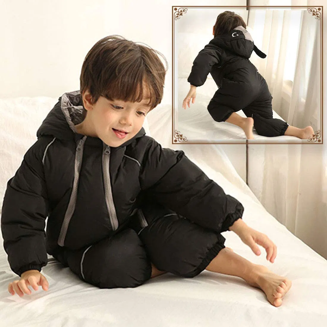 Spot Supply Toddler Infant Winter Snowsuit Coat Warm Cute Bunting Bag