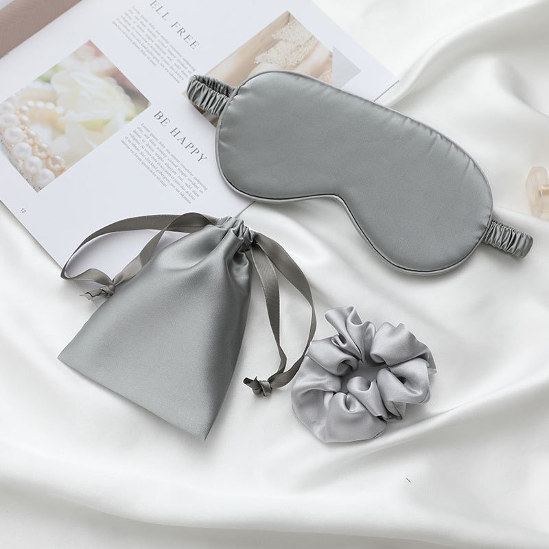Luxury Satin Sleep Set-Eye Mast Scrunchie Headband Gift Pouch
