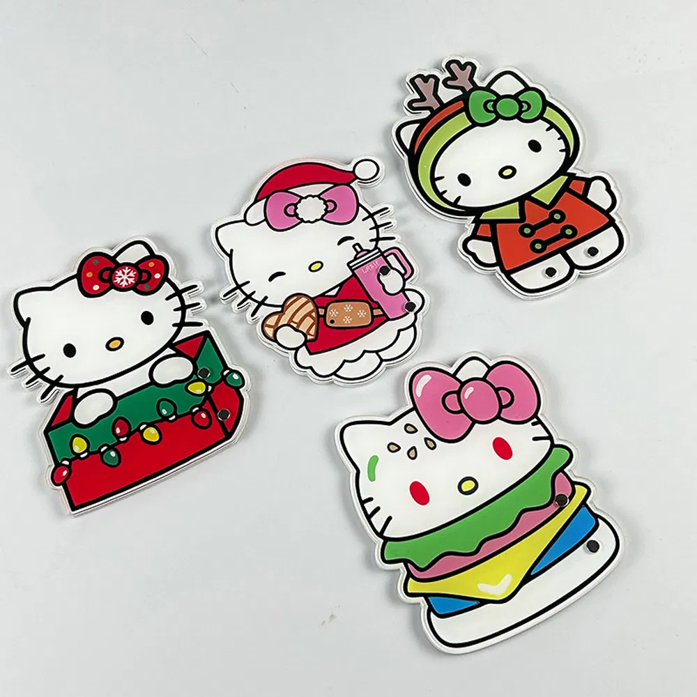 Cute Lashes Extensions Tool Acrylic Lash Tile Private Label Hello Kitty Eyelash Tiles Plate with Magnetic Tray