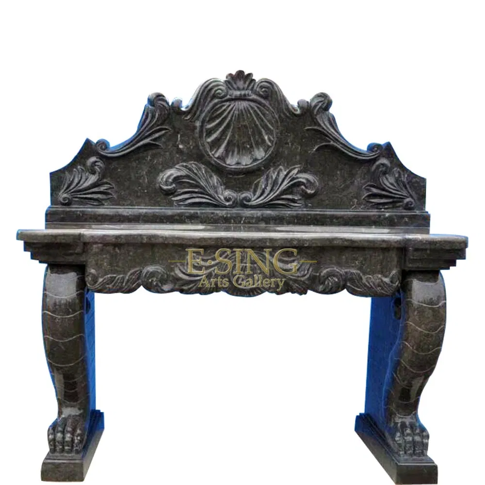 Черная мраморная ванна ручной работы