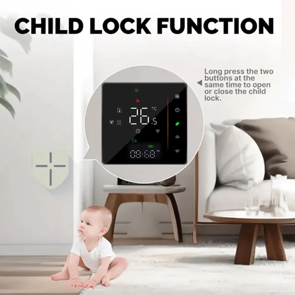 with Child Safety Features and Programmable Options D006 Smart Heating Control Panel