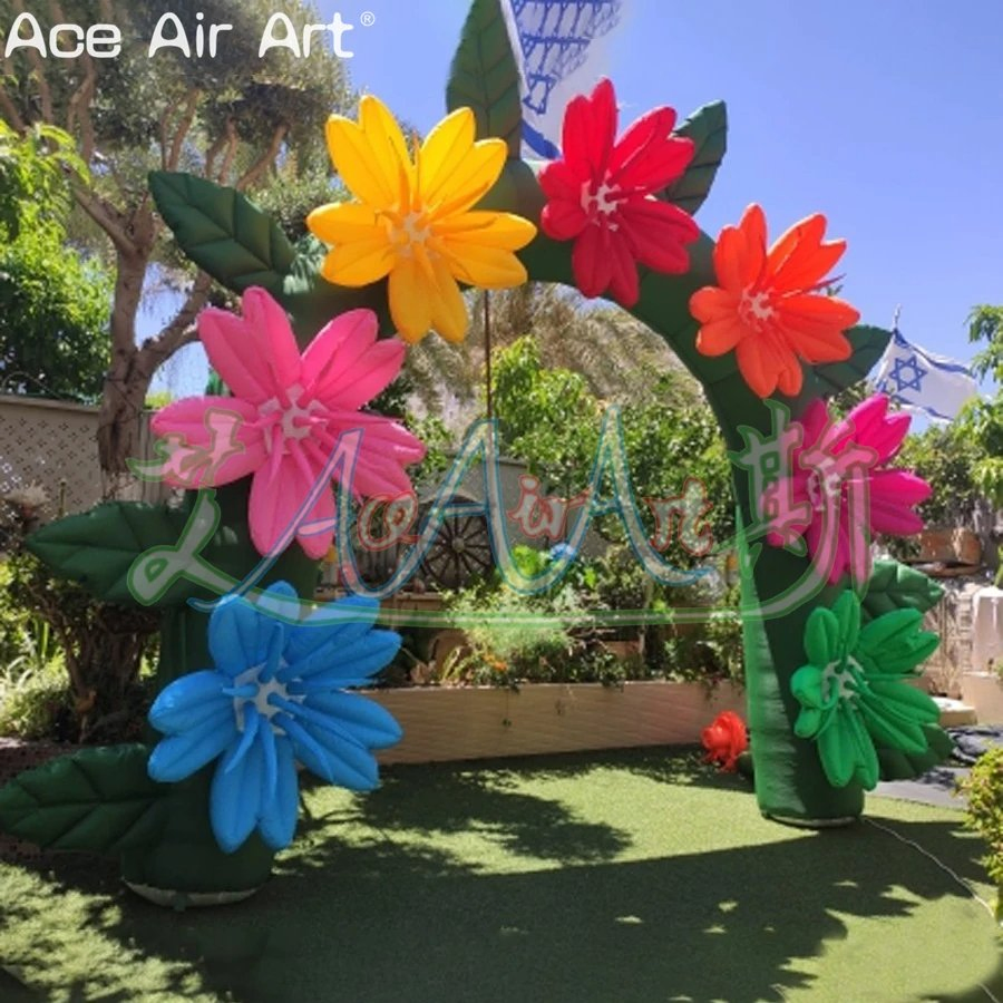 Inflatable Flower Entrance Gate Archway for Wedding / Inflatable Wedding Entrance Arch with Flower for Event Decoration