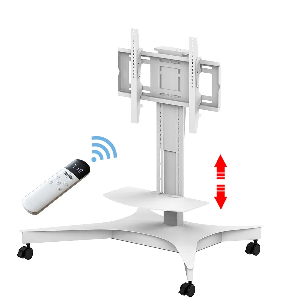 Electric TV Stand with Mobile Cart and Bracket for 32-70 Inch Displays