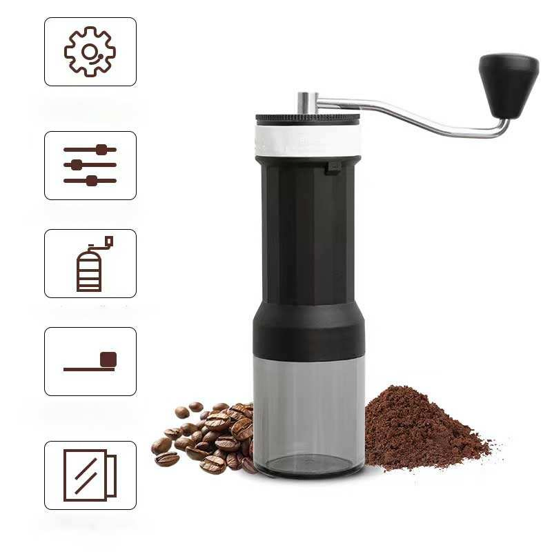 Wholesale Cafe Coffee Tools Stainless Steel Body Ceramic Burr Adjustable Hand Manual Coffee Grinder Mill