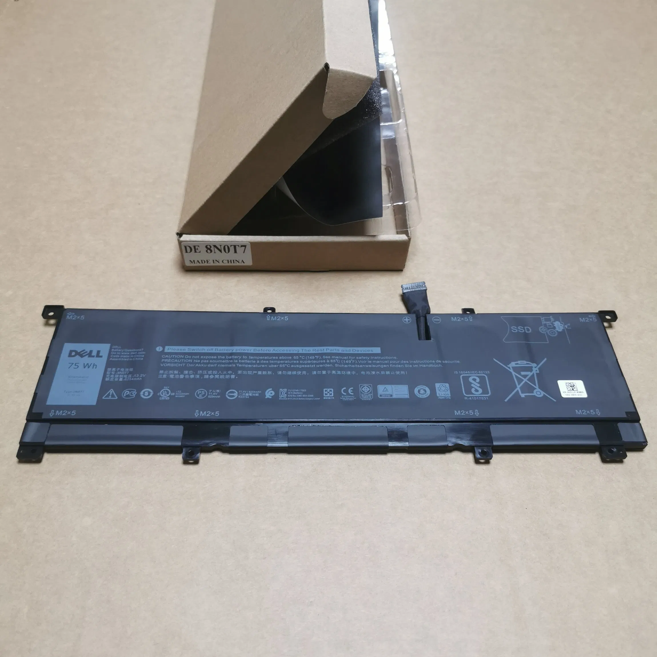 Аккумулятор 8N0T7 для ноутбуков DELL XPS 15 9575 и Precision 5530