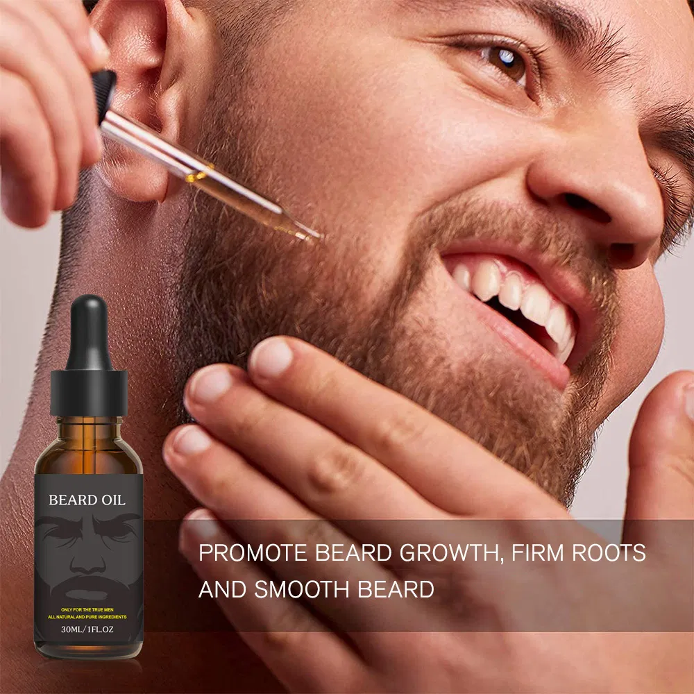 Custom Logo 30ml Moisturizing Nourishing Beard Growth Organic Beard Care Oil for Men
