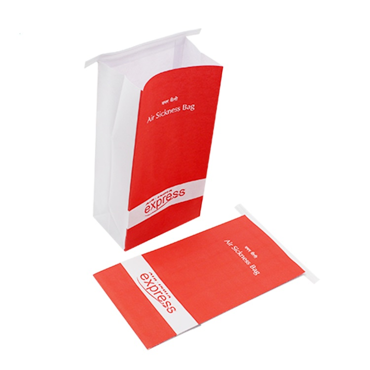Custom Printed Disposable Air Sickness Vomit Little Airsickness Paper Bags