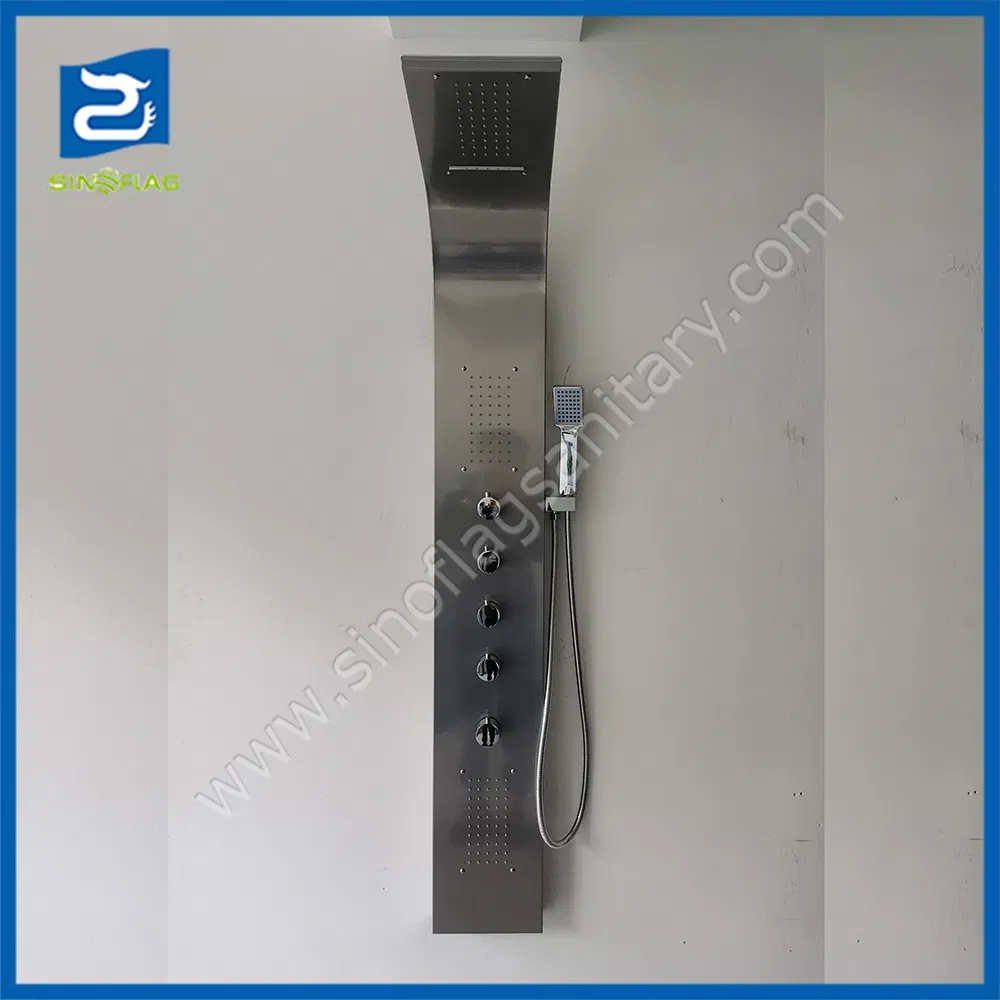Indoor Bathroom Stainless Steel Massage Shower Column Shower Panel