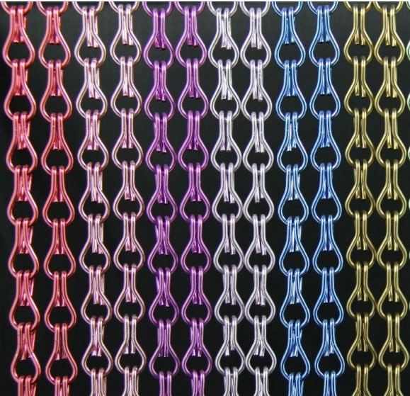 Decorative Aluminum Mesh Curtains Chain Link Fly Screen