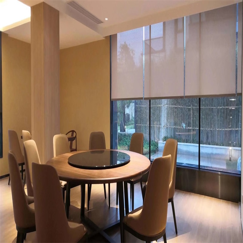 Modern Blackout Curtains Blue Venetian Window Shade Custom Zebra Roller Blinds