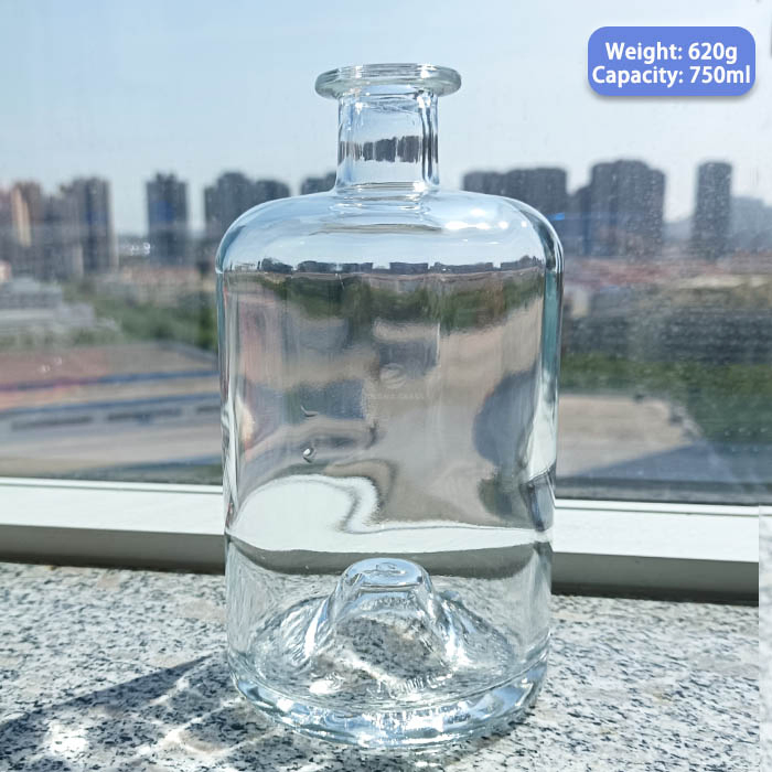 Glass Bottle 100ml 250ml 500ml 700ml 750ml Rum Whisky Vodka Gin Tequila