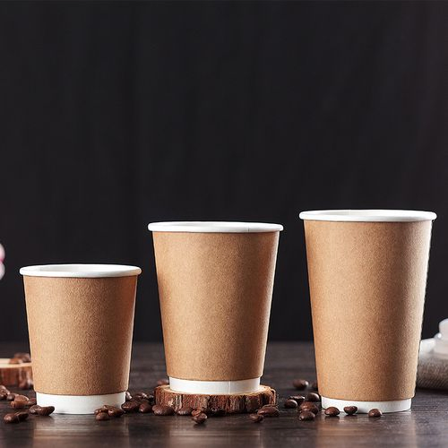 Двухслойные бумажные стаканы для напитков 8-22 oz