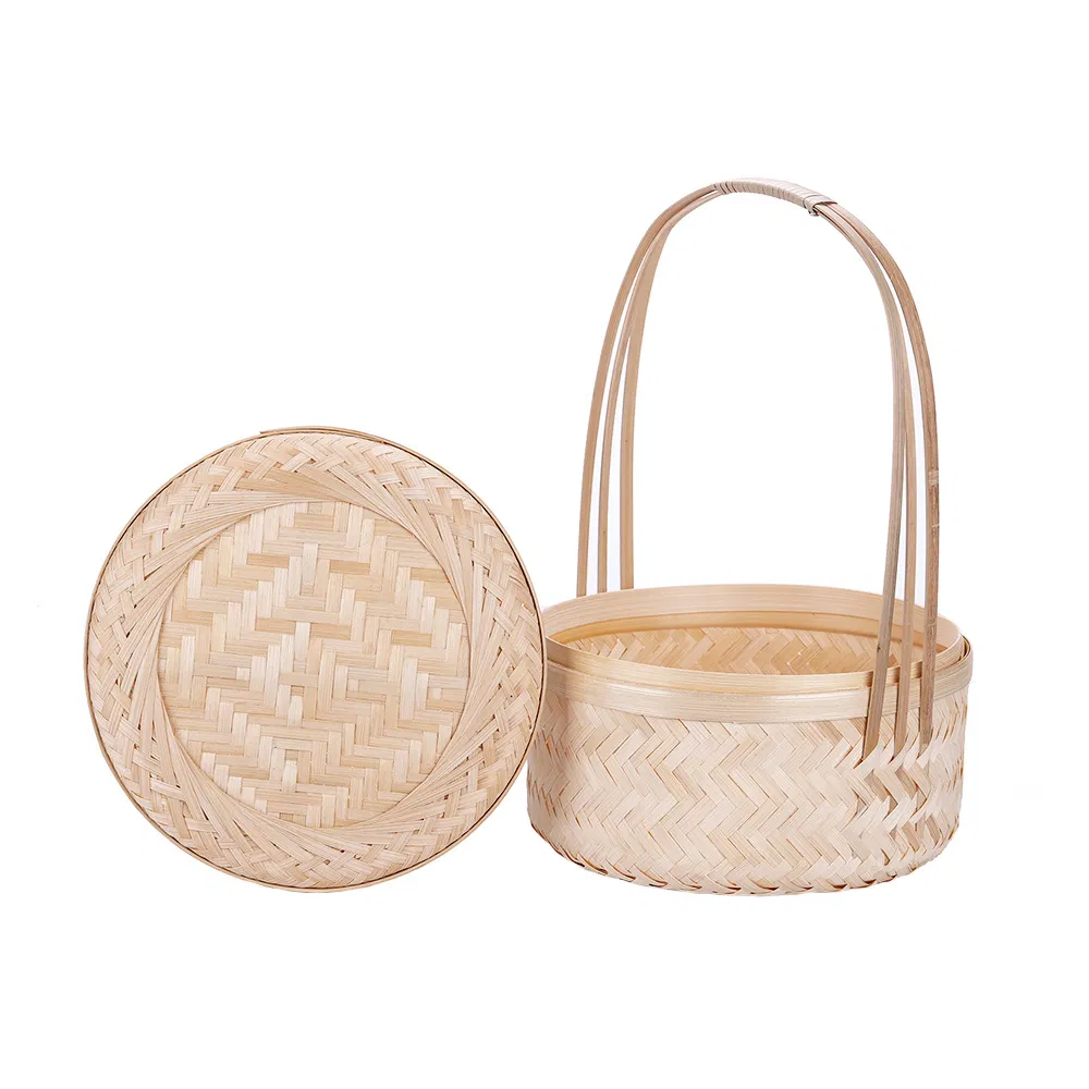 Handwoven Bamboo Basket for Tea Leaves and Storage