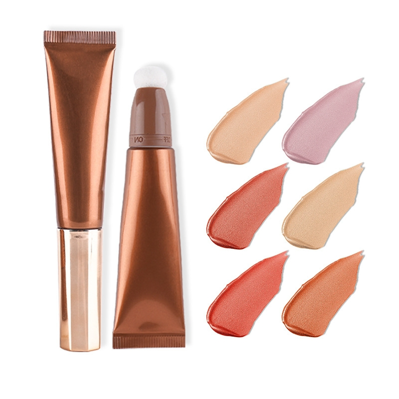 Multi-Function Pigmented Highlighter Contour Makeup Pen with Cushion Applicator Private Label